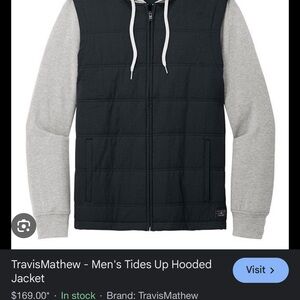 Travis Mathew Black and Gray Hooded Jacket
